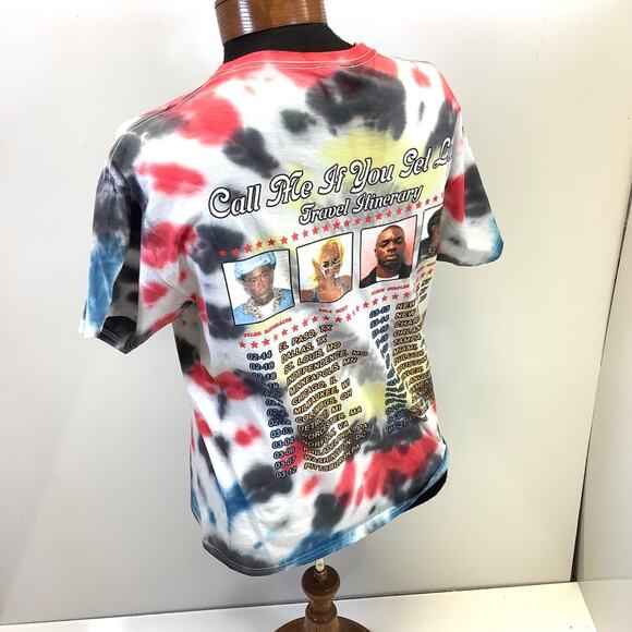Tyler the Creator Baudelaire Call Me If You Get Lost Tye-Dye Tour T-Shirt Mens L - Picture 3 of 7